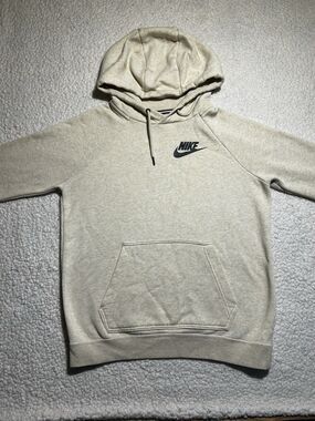 As-Is Nike Sportswear Club Fleece Hoodie Mens Small Oatmeal Cream AJ6315-258